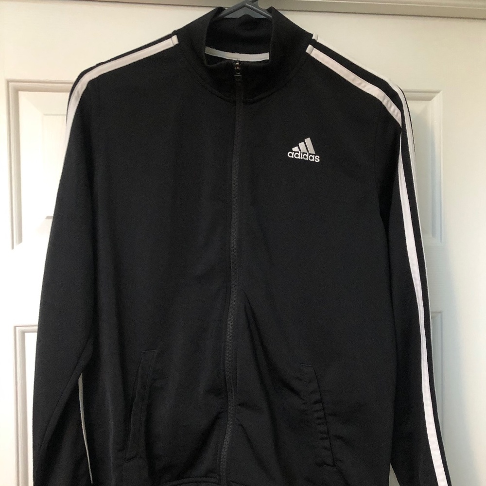 Adidas Three Stripe Zip-Up Jacket